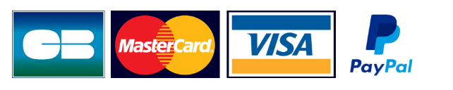 Paiements acceptés : CB, MasterCard, Visa, PayPal