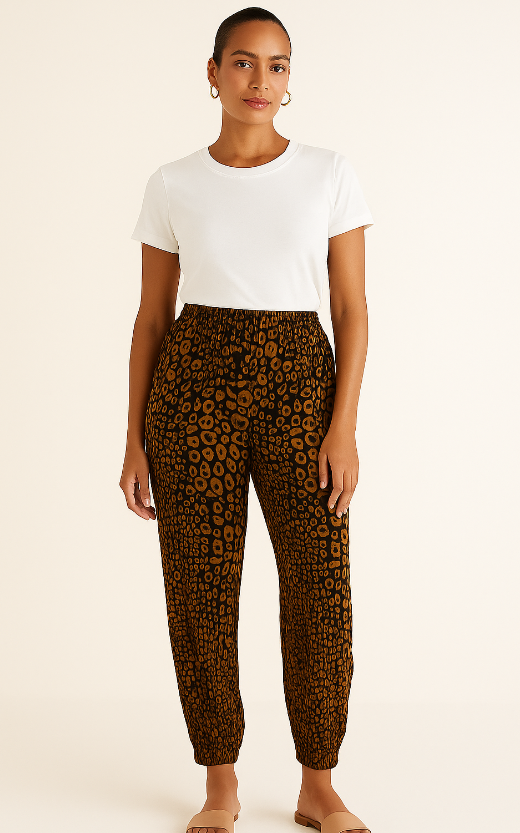 Pantalon motif panthère